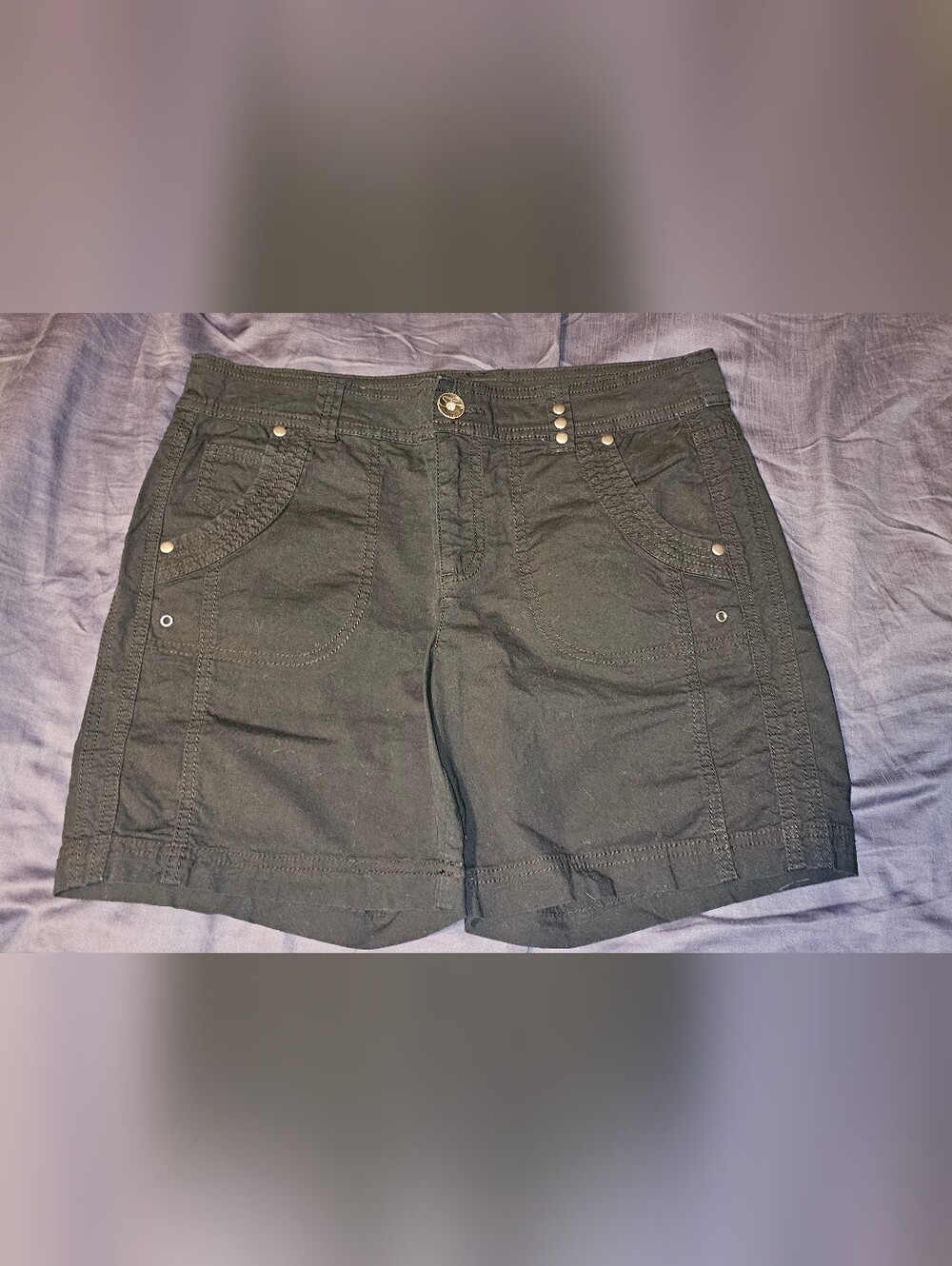 Style & Co. Black Women's Shorts with Rivet Detail
